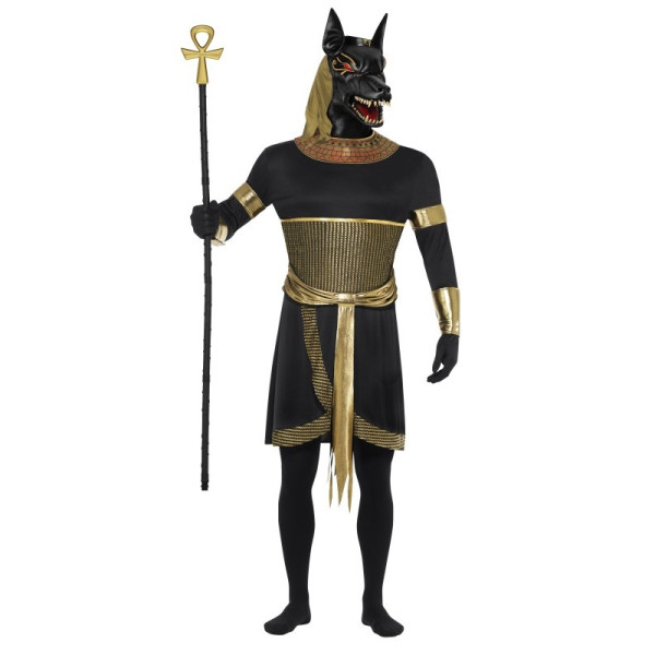Disfraz de Anubis el Chacal de color Negro para Adulto