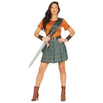 Disfraz de Guerrera Escocesa para Adulto