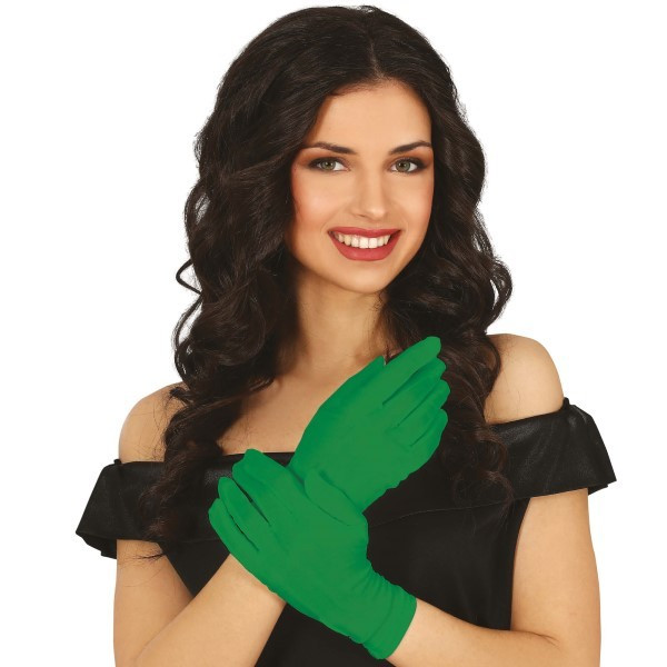 Guantes de 20 Centímetros de color Verde Bosque para Adulto