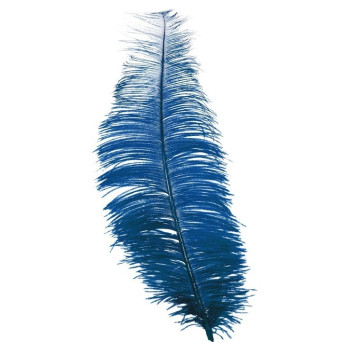 Pluma de Avestruz de 30 Centímetros de color Azul