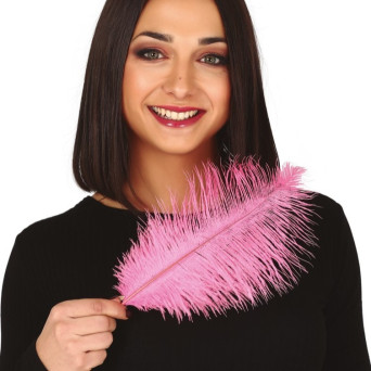 Pluma de Avestruz de 30 Centímetros de color Rosa