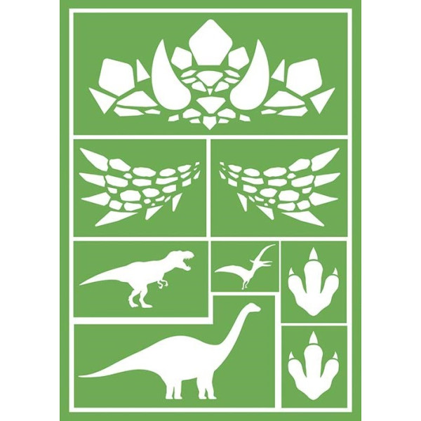 Plantilla de Dinosaurio de 14 x 20 Centímetros para Maquillaje
