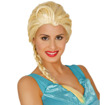 Peluca Rubia de Princesa Escarchada para Adulto