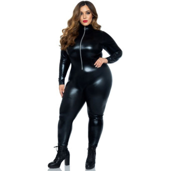 Mono de color Negro de aspecto Mojado para Adulto