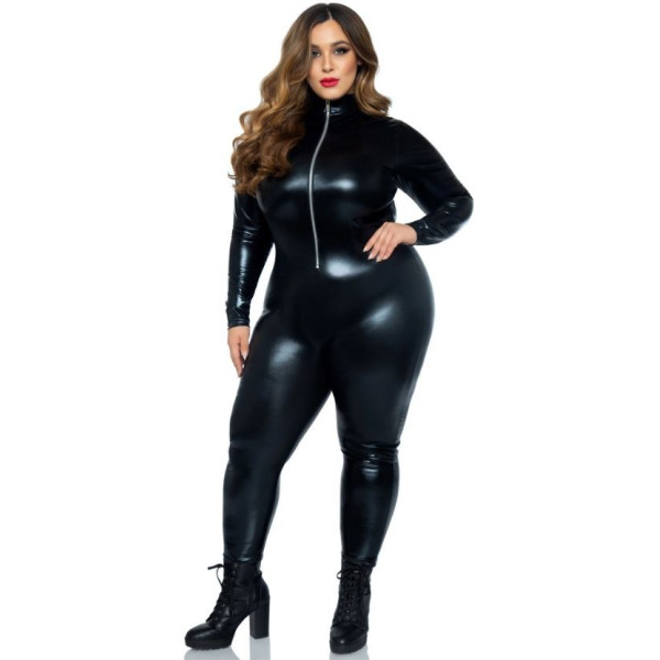 Mono de color Negro de aspecto Mojado para Adulto