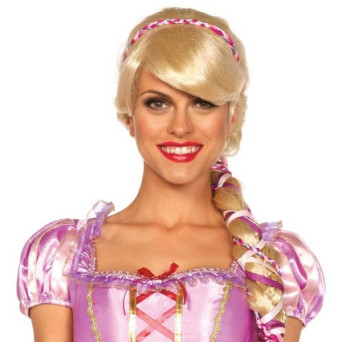 Peluca Rubia de Rapunzel para Adulto