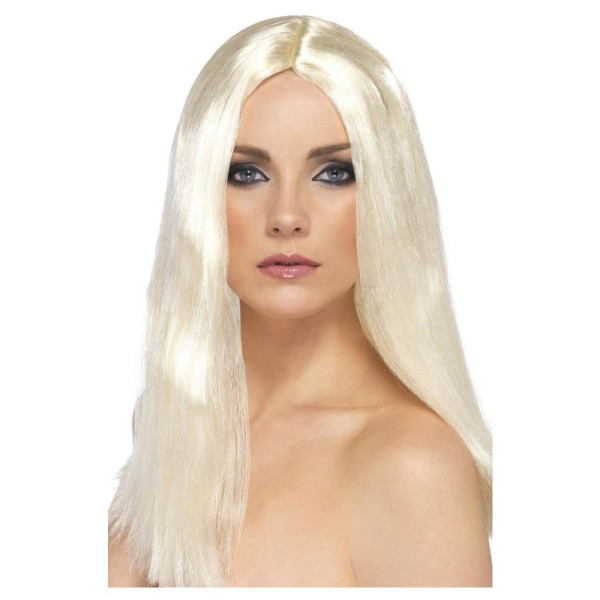 Peluca Rubia de Estilo Estrella de 44 Centímetros para Adulto