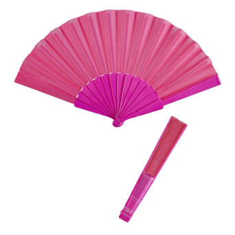 Abanico de Tela de 23 Centímetros de color Rosa