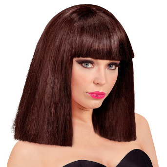 Peluca Castaña de Showgirl para Adulto