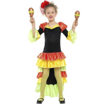 Disfraz de Rumbera Salsa Infantil
