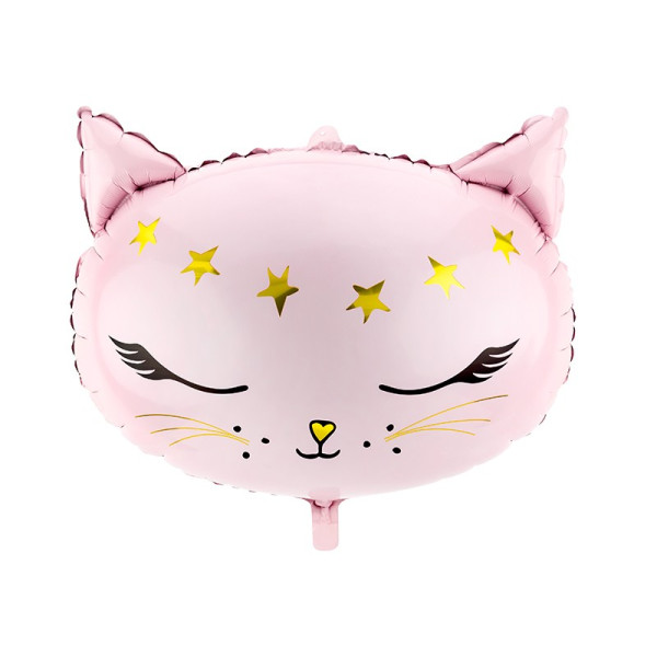 Globo Foil de Gato de 48 x 36 Centímetros de color Rosa
