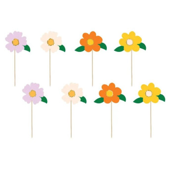 Topper de Flor 8 Unidades de 13 Centímetros