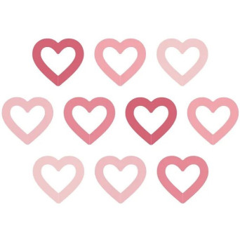 Corazón 10 Unidades de 6,5 x 6 Centímetros