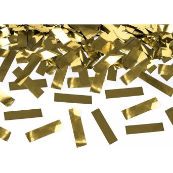 Cañón de 60 Centímetros con Confeti de Tiras de color Oro