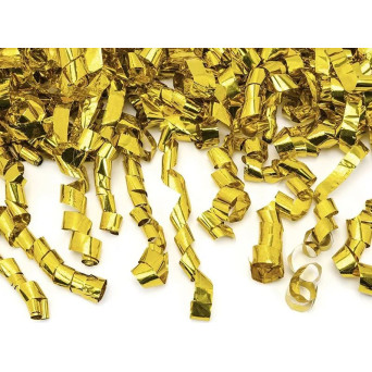 Cañón de 60 Centímetros con Confeti de Serpentina de color Oro