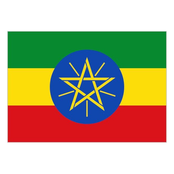 Bandera de Etiopía de Poliéster Microperforada Reforzada