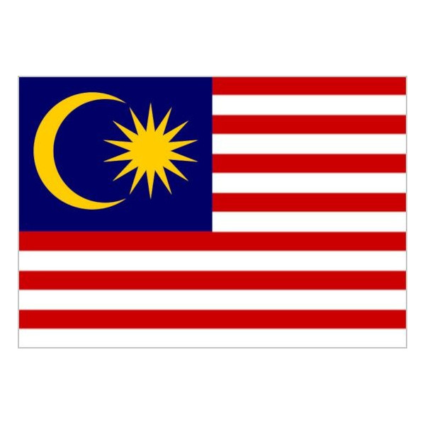 Bandera de Malasia de Poliéster Microperforada Reforzada