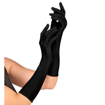 Guantes de Elastano de color Negro de 40 Centímetros para Adulto