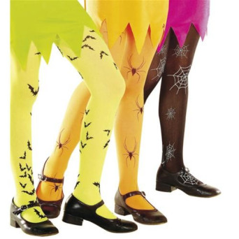 Medias de Halloween de color Neón Infantil