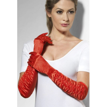 Guantes Largos de color Rojo para Adulto