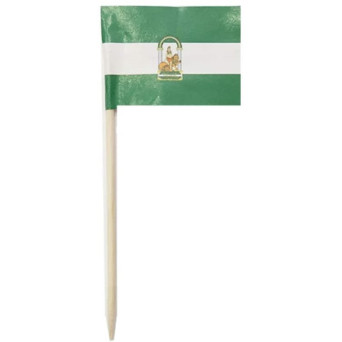 Palillo de Tapas Bandera de Andalucía con Escudo 25 Unidades