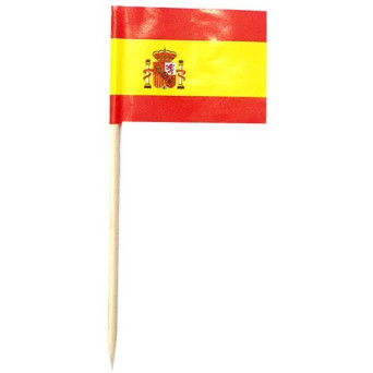 Palillo de Tapas Bandera de España con Escudo 25 Unidades