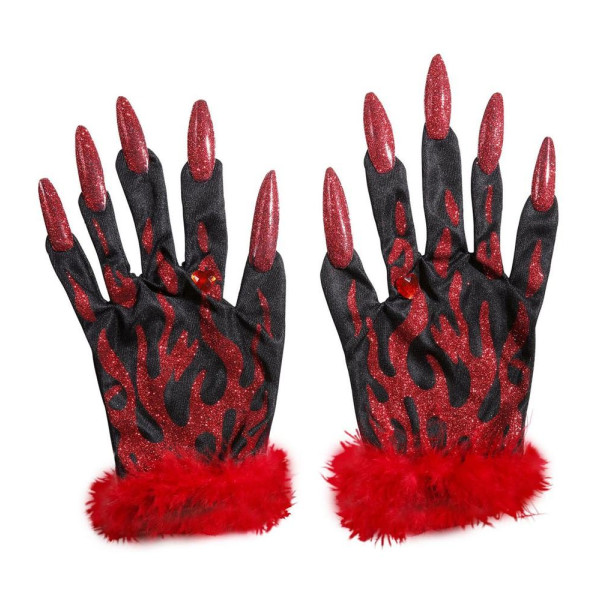 Guantes de Diablo con Uñas para Adulto
