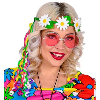 Corona de Margaritas con Cintas Multicolor para Adulto
