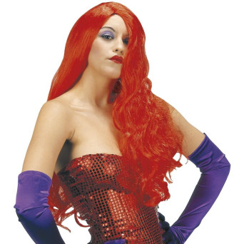 Peluca Roja de Jessica para Adulto