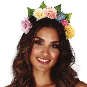 Diadema de Flores Multicolor para Adulto