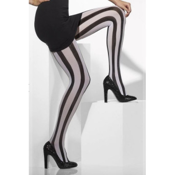Pantis de Rayas de color Negro y Blanco para Adulto