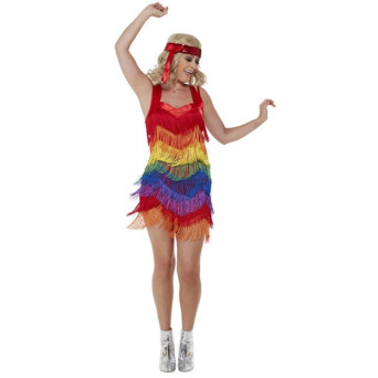 Disfraz de Charlestón Rainbow de los años 20´s para Adulto