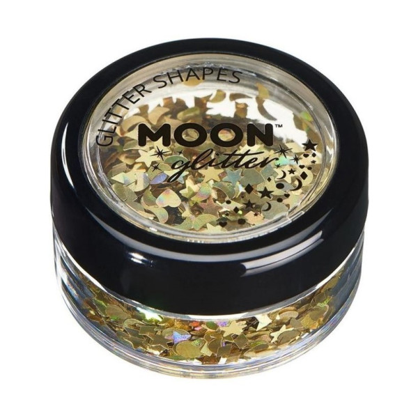 Purpurina con Formas Moon Glitter Holographic de 3 Gramos efecto Holográfico