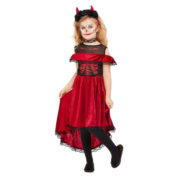 Disfraz de Diablo del Día de los Muertos Mexicano Infantil
