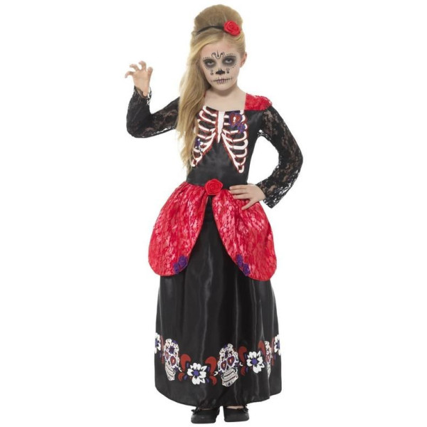Disfraz de Esqueleto Deluxe del Día de los Muertos Mexicano Infantil