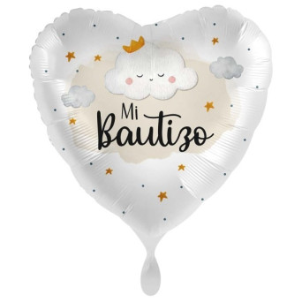 Globo Foil de Mi Bautizo Nubes de 43 Centímetros