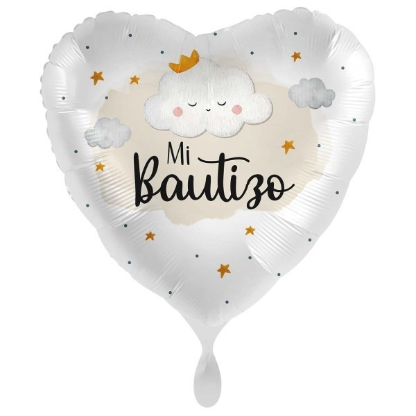 Globo Foil de Mi Bautizo Nubes de 43 Centímetros
