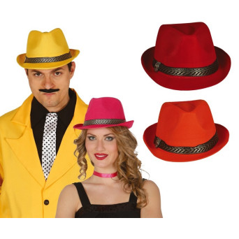 Sombrero de Gangster Varios Colores para Adulto