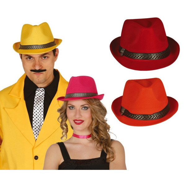 Sombrero de Gangster Varios Colores para Adulto