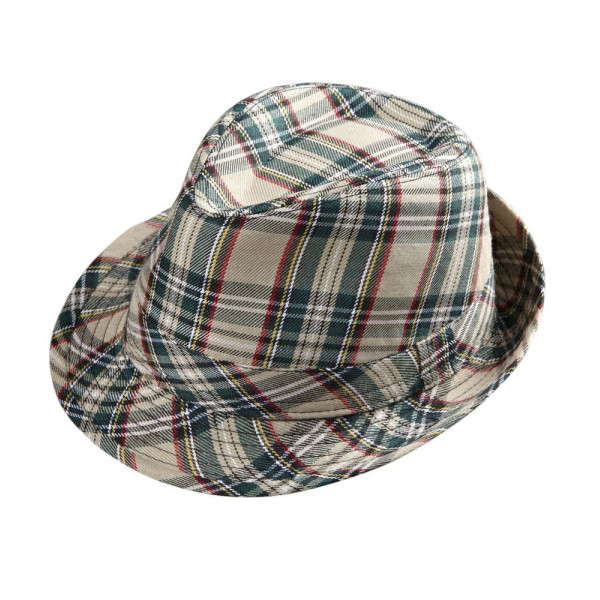 Sombrero Fedora de Tartán para Adulto