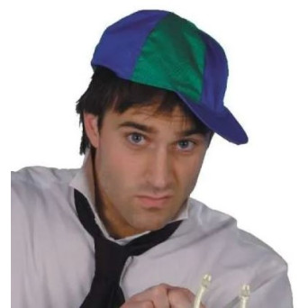 Gorra de Colegial de color Azul y Verde para Adulto