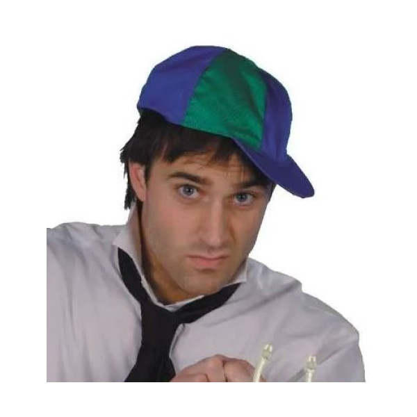 Gorra de Colegial de color Azul y Verde para Adulto