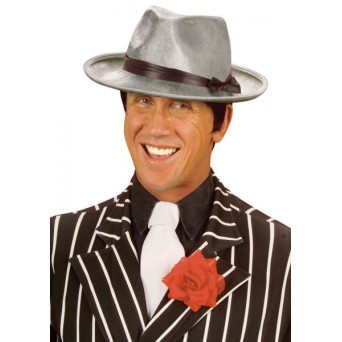 Sombrero de Gangster de color Gris para Adulto