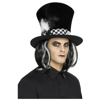 Sombrero de Fiesta Oscura del Té de color Negro para Adulto