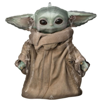 Globo Foil de Baby Yoda Mandalorian de 58 x 66 Centímetros