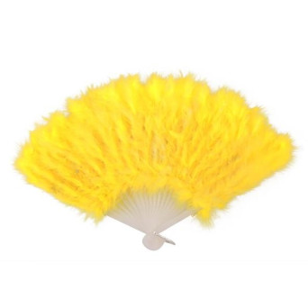 Abanico de Plumas de color Amarillo