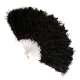 Abanico de Plumas de color Negro