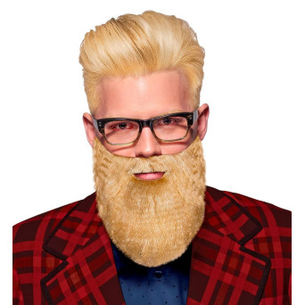 Barba Rubia con Bigote para Adulto