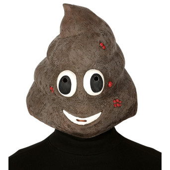 Máscara de Emoticono de Caca para Adulto