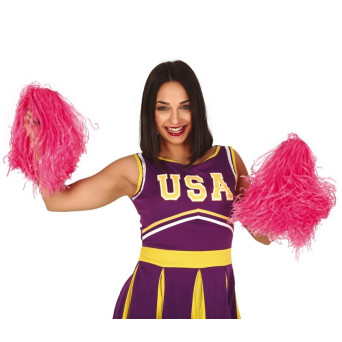 Pom Pom 2 Unidades de color Rosa de 80 Gramos